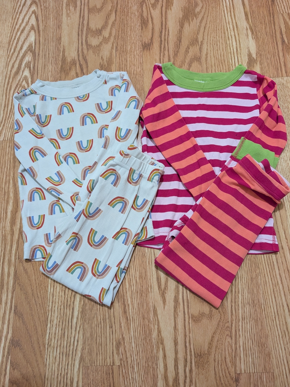 Hanna Andersson Girls Long Sleeve Pajama bundle 100 4T